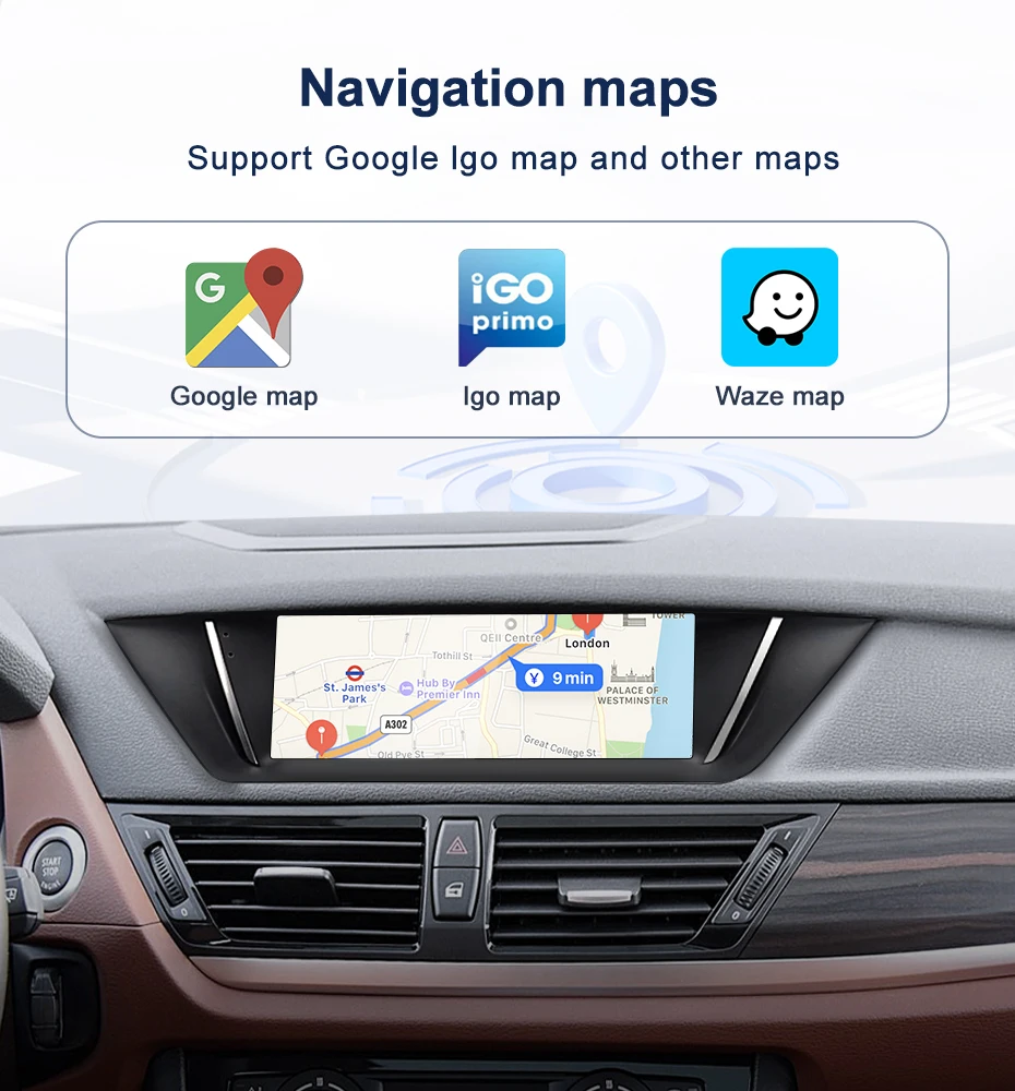 New 8.8inch ID6 ID7 ID8 Themes Andorid Screen For BMW E84 X1 2009-2015 Car Video