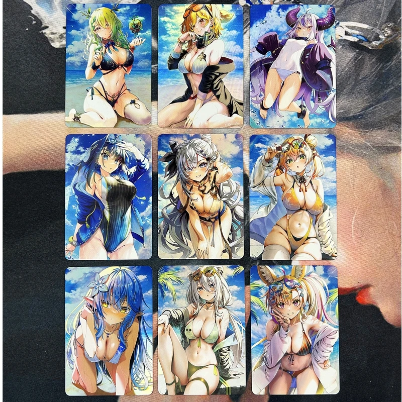 

Cartoon Anime ACG Folded Light Hololive Cute Kawaii Anchorwoman Swimsuit Set Featured Collection Classic Toy Collector Card