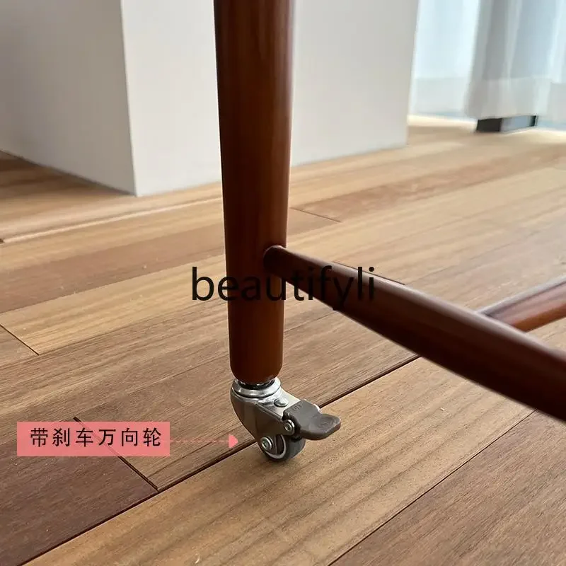 Sofa small side few cherry wood movable corner few small side coffee table table with roller mini