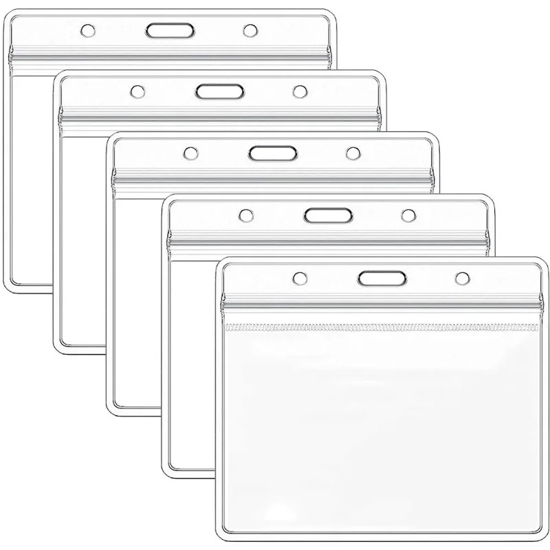 2pcs-set-Transparent-Working-Permit-Case-Sleeve-Horizontal-Vertical ...