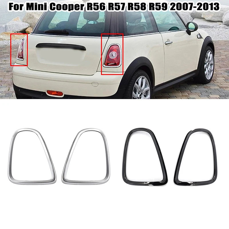 

2Pcs Car Tail Light Trim Ring Bezel Cover 51132296296 for BMW Mini Cooper R56 R57 R58 R59 2007 2008 2009 2010 2011 2012 2013