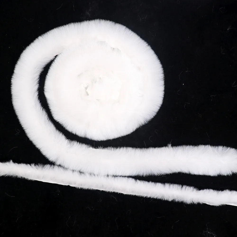 Weißes Kunstpelzbesatzband, Spitzenstoff, 3 cm/5 cm, künstliche flauschige Streifenbesätze, DIY-Spitze, Basteln, Nähzubehör, Weihnachtsdekoration – Detail 5