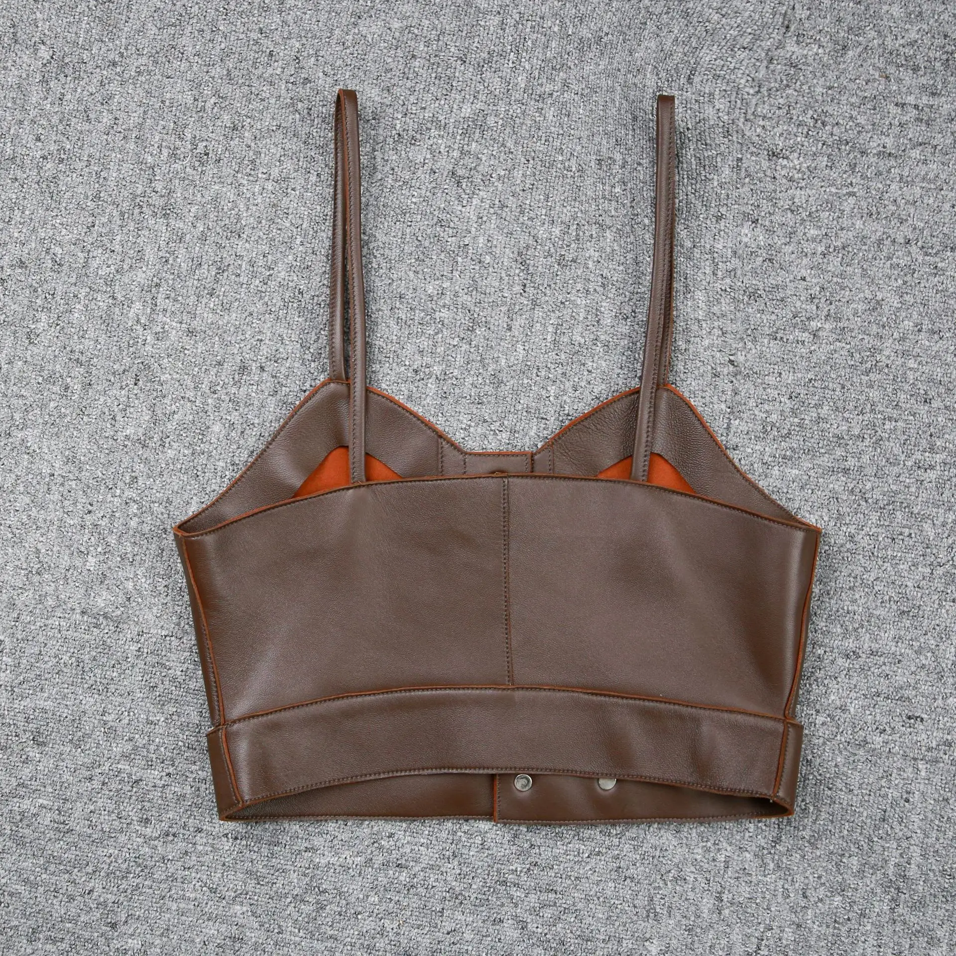 2022 New Design Street All-Match Genuine Sheepskin Leather Vest E22