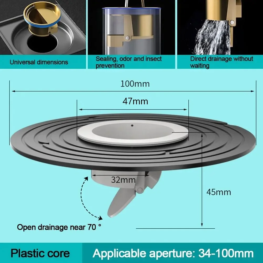 

Plastic Fast Drainage Floor Drain Sink Strainer Shower Backflow Preventer Filter Plug Toilet Floor Accessories Drain