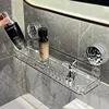Light Luxury Bathroom Shelf Suction Cup Shampoo Shower Rack Punch-Free Storage Organizer Holder Bathroom Accessories 5