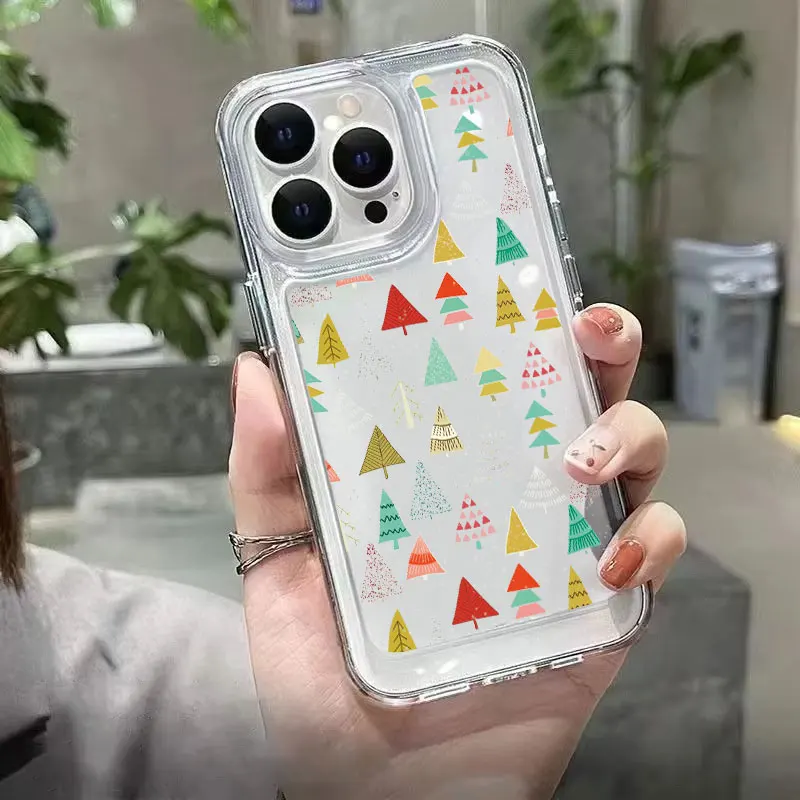 Festive Snowflake Pattern Phone Case - New Year & Christmas Edition