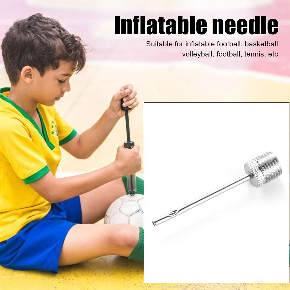 Metal Inflatable Pump Needle Stainless Steel Inflatable Needle Football Soccer Basketball Air Valve Adaptors 3pcs
