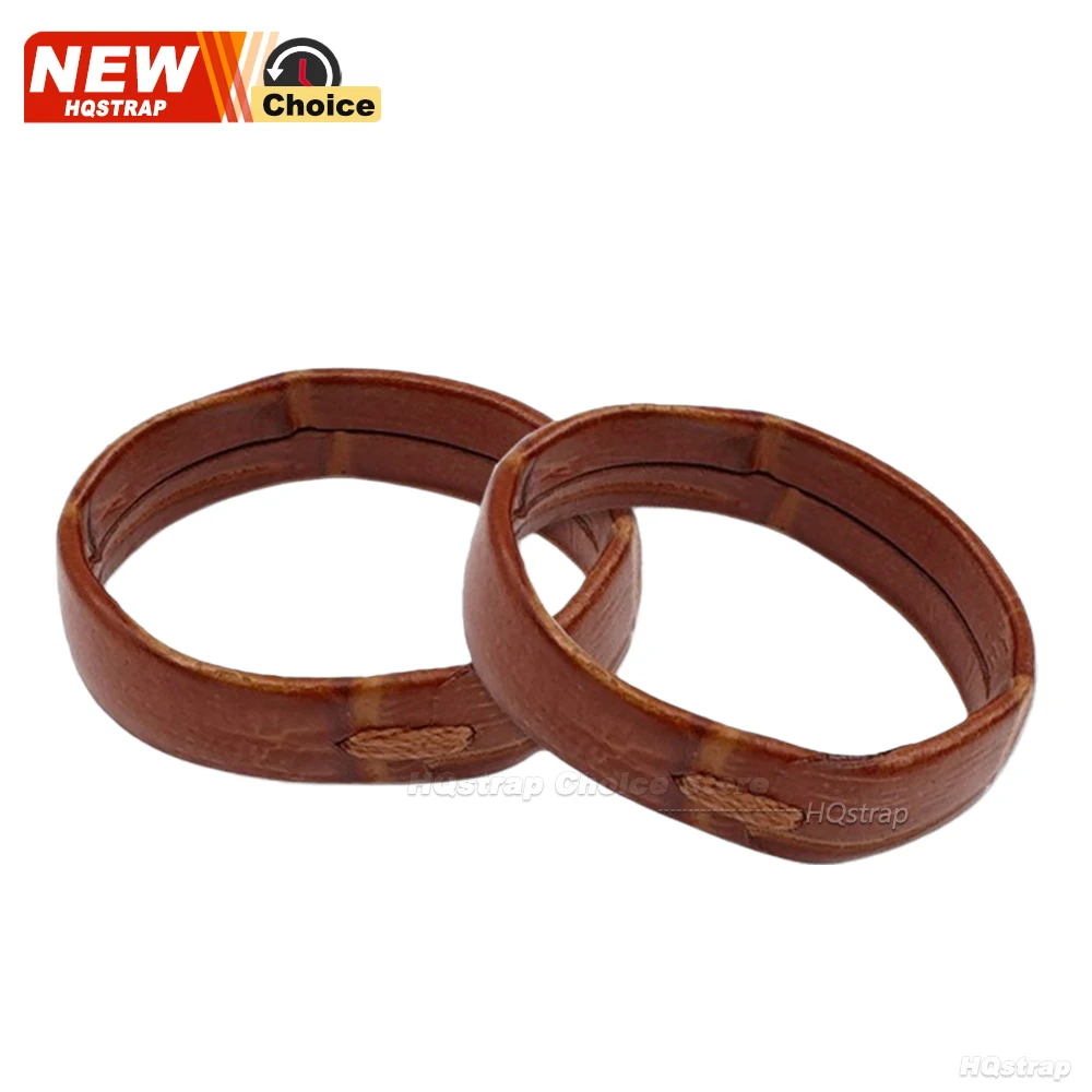 Premium Leather Watchband Keeper Rings - Watch Strap Hoop Loop Buckle Replacement Holder Accessories (2/4/6pcs)