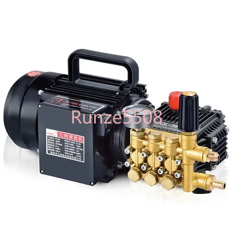 

QL-390 Brass Plated Triplex Plunger Pump Household Washing Machine High Pressure Washer Car Wash 1.6-1.8KW 80-100bar 10LPM