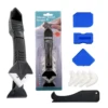 Caulking Tool Caulk Remover&Glass Glue Angle Scraper 3 in 1 Silicone Caulking Tool Kit Caulk Removal Tool 4