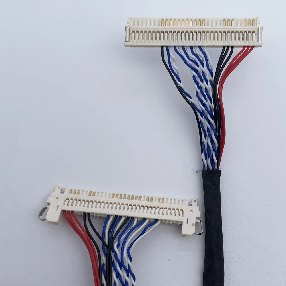 LVDS Cable 21pcs + Cable Adapter Kit 4pcs Compatible 8.9-65" LVDS Screen 20/30/40/51Pin Commonly Used For Screen Tester LCD Repair