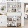 Homfa Living Room Cabinets Large Kitchen Pantry Storage Cabinet, Modern Buffet Cabinet , Tall Hutch Cabinet 5