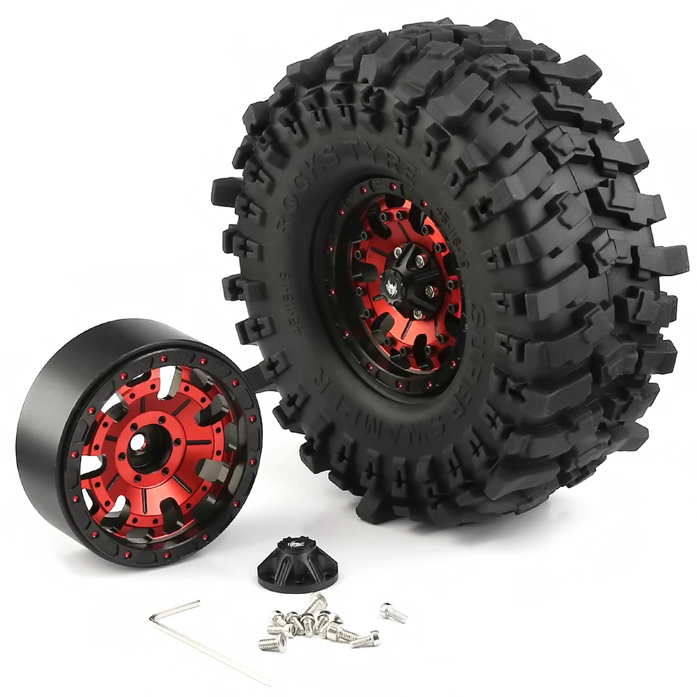 Milchweiße Weichgummi 1.9 Radreifen 118*45MM für 1:10 RC Crawler Auto Axial SCX10 90046 AXI03007 TRX4 RBX10M – Detail 3