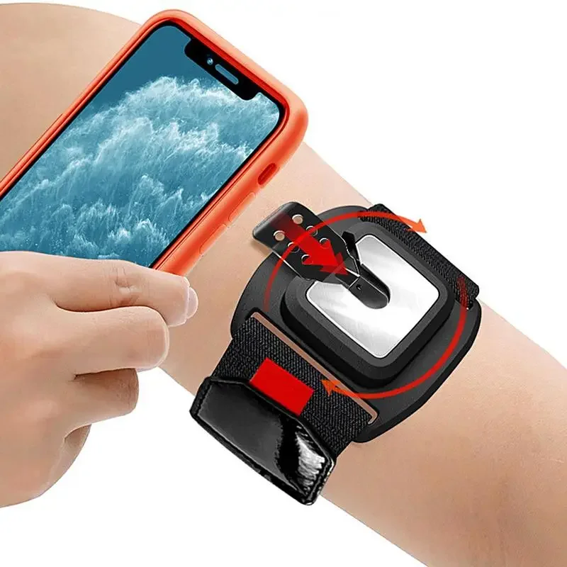 

Cell Phone Wrist Holder Case Rotatable Cellphone Bracket Wristband Detachable Smartphone Armband For Samsung Iphone 15 Pro Max