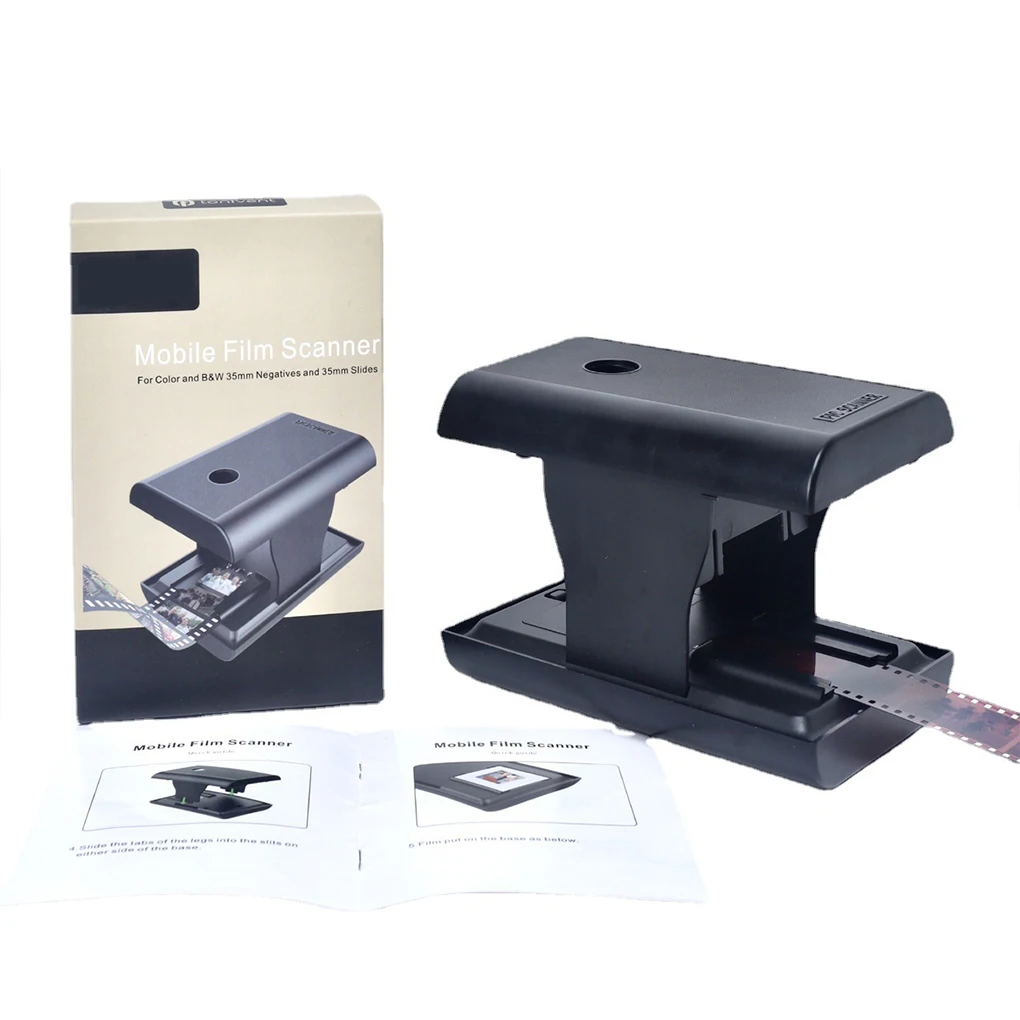Mobile Film and Slide Scanner for 35mm Negatives and Slides with LED Backlight Free APP Foldable Novelty Scanner