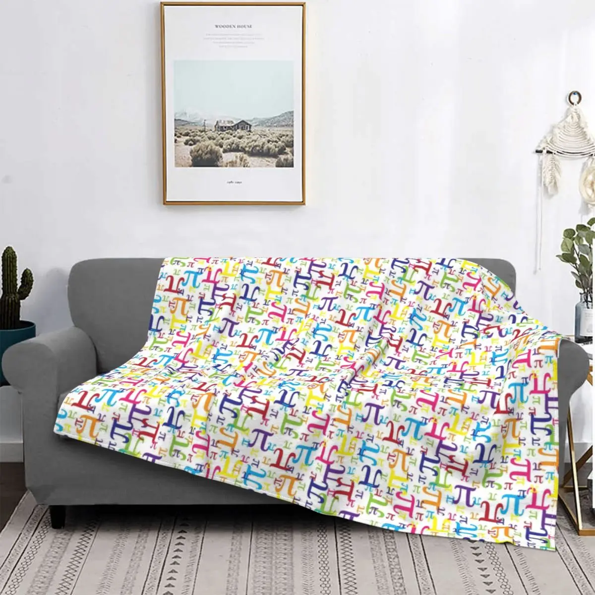 

Science Math Pieces Of Pi Fleece Blanket Novelty Throw Blankets for Home Hotel Sofa 200x150cm