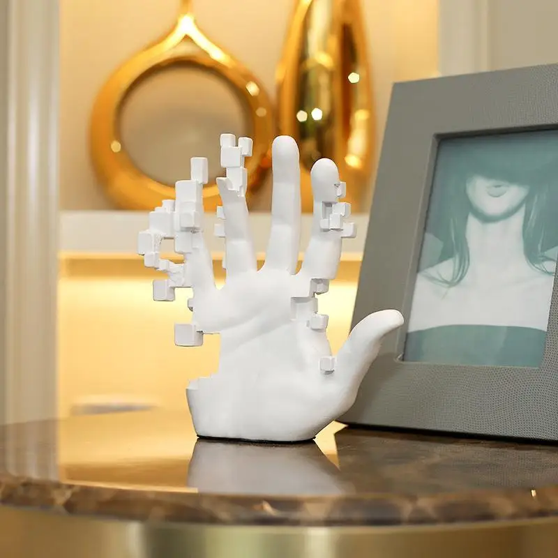 

Nordic Creative Artist Living Room Decor Hand Finger Statue Ornament Simple Sculpture Desk Accessories Decoration Art Crafts