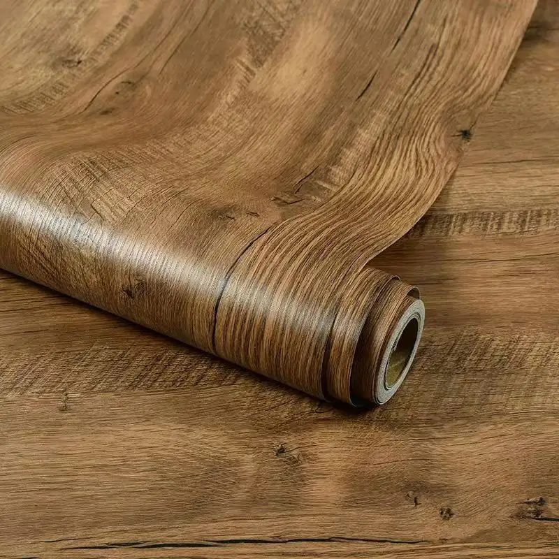 Wood Grain DIY Sticker PVC Self Adhesive Waterproof Wallpapers Renovation Furnitures Wall Stickers Home Decor Sticky Paper Decal - Image 19
