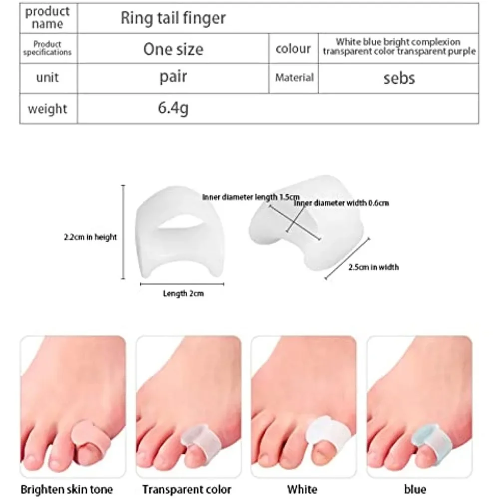 2pcs Silicone Toe Separator Finger Feet Care Protector Gel Toe Orthopedic Bunion Hallux Valgus Corrector Pedicure Spacer Yoga 3
