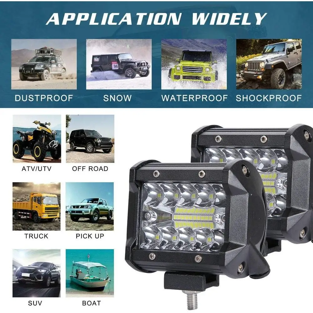 10-30V LED 포드 라이트 바 4/5인치 200W-280W 오프로드 트럭 지프 ATV UTV SUV용 안개등