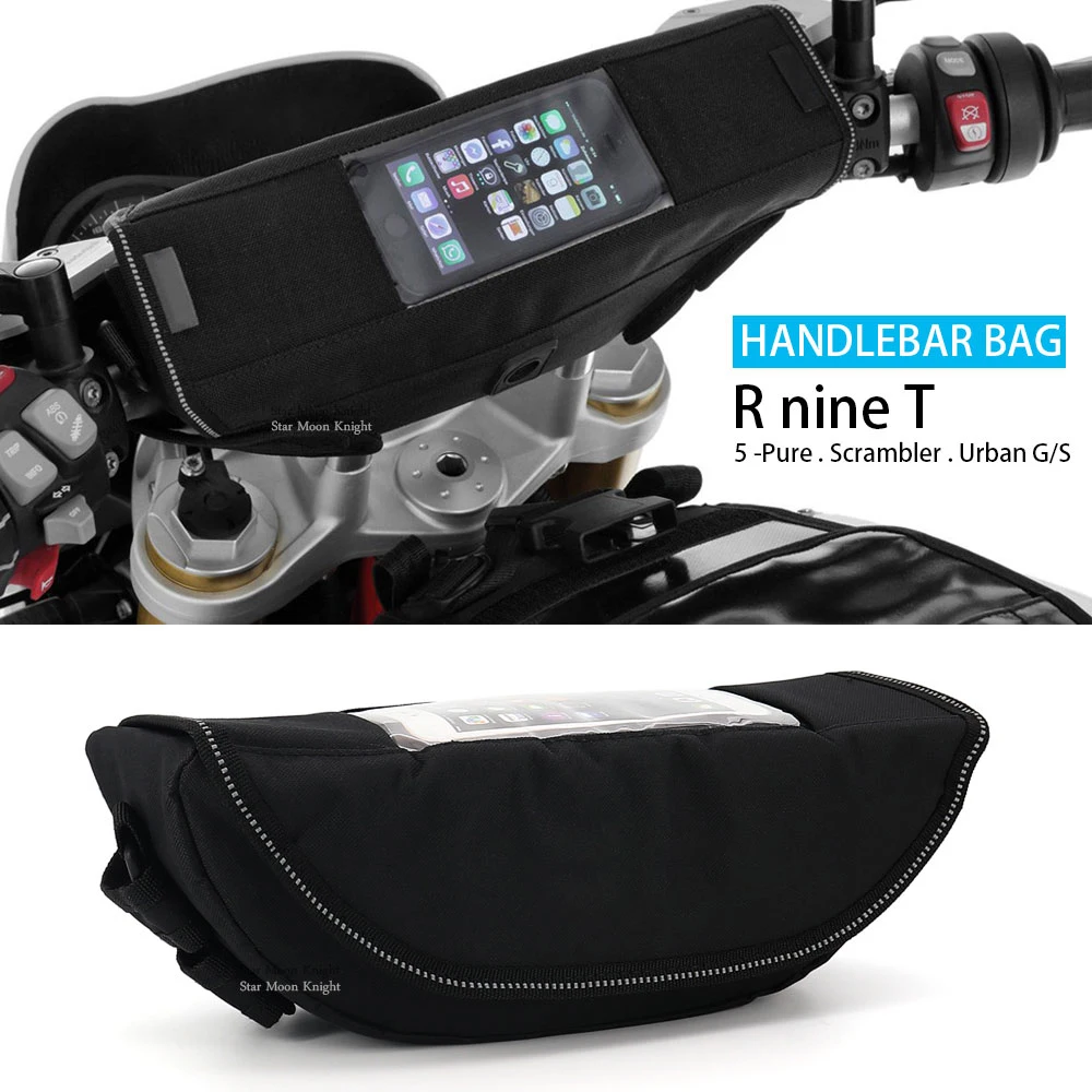 

Для BMW R nineT RnineT R nine T чистый скремблер современный водонепроницаемый мотоциклетный Руль дорожный инструмент сумка для навигации ручка барная сумка