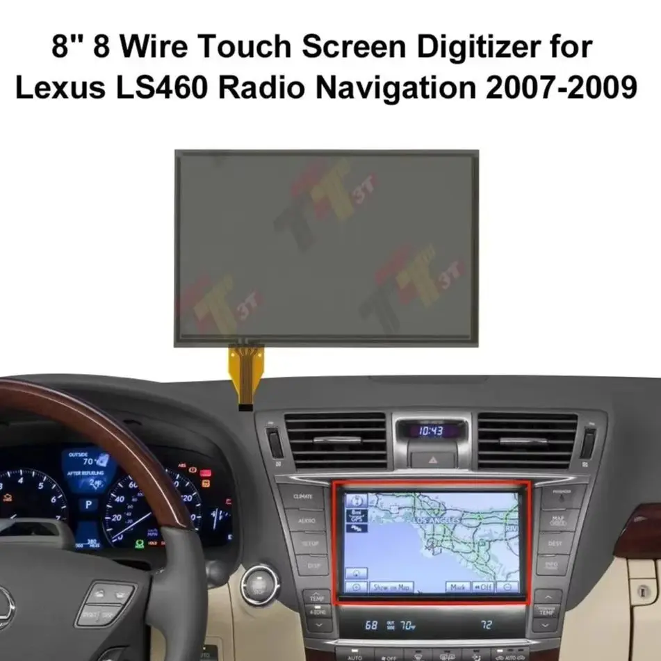 토요타 랜드크루저 200, 렉서스 LS460 LX570용 8인치 8선 터치스크린 디지타이저