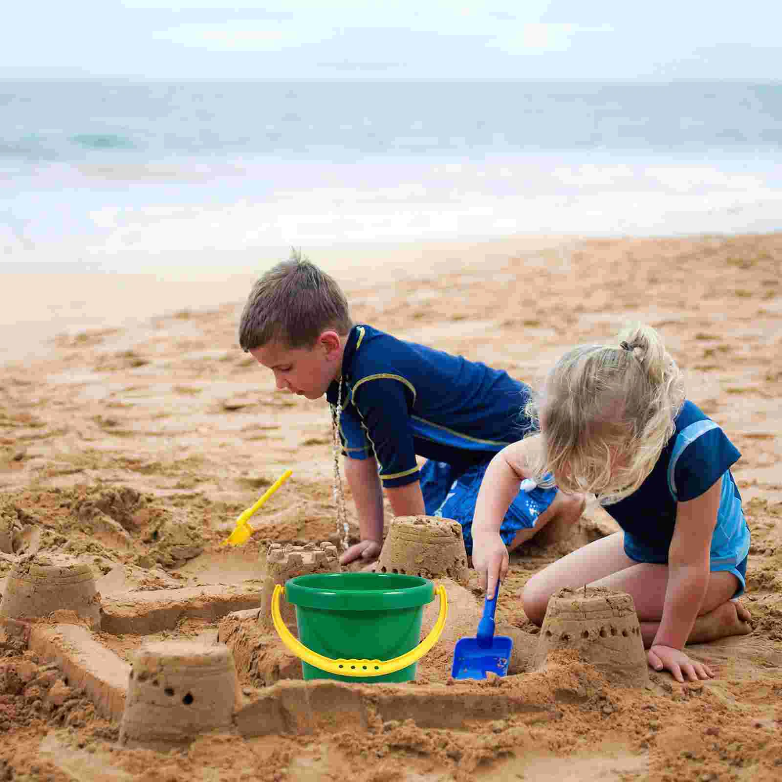 Outdoor Toys Beach Bucket Small Sand Summer Buckets Tools Digging Green Playing Child Seaside 5