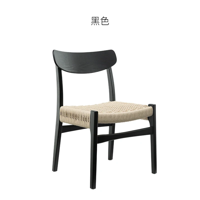 

YY Silent Chair Vintage Dining Chair Solid Wood Backrest Designer Home without Armrest
