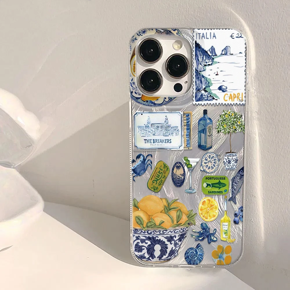 เคสโทรศัพท์ลายดอกไม้เมดิเตอร์เรเนียน