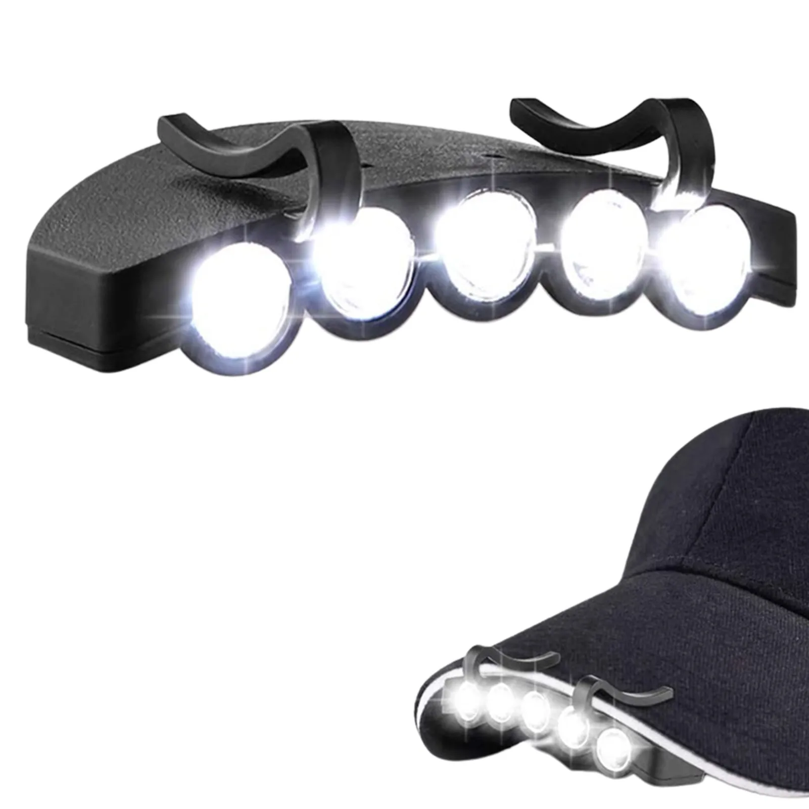 Clip-On 5 LED Head Cap Hat Light Headlamp Torch Lebanon