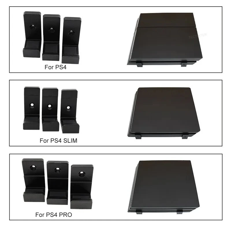 PS4 콘솔 용 Playstation 4 스토리지 스탠드 용 벽걸이 브래킷 홀더 PS4 Pro/Slim 액세서리 용 호스트 랙 후크베이스