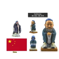 Collect World Famous People Statue Chinese Ancient Confucianism Thinker Confucius BC 551-BC 479 Figure Model Toy Gift 1
