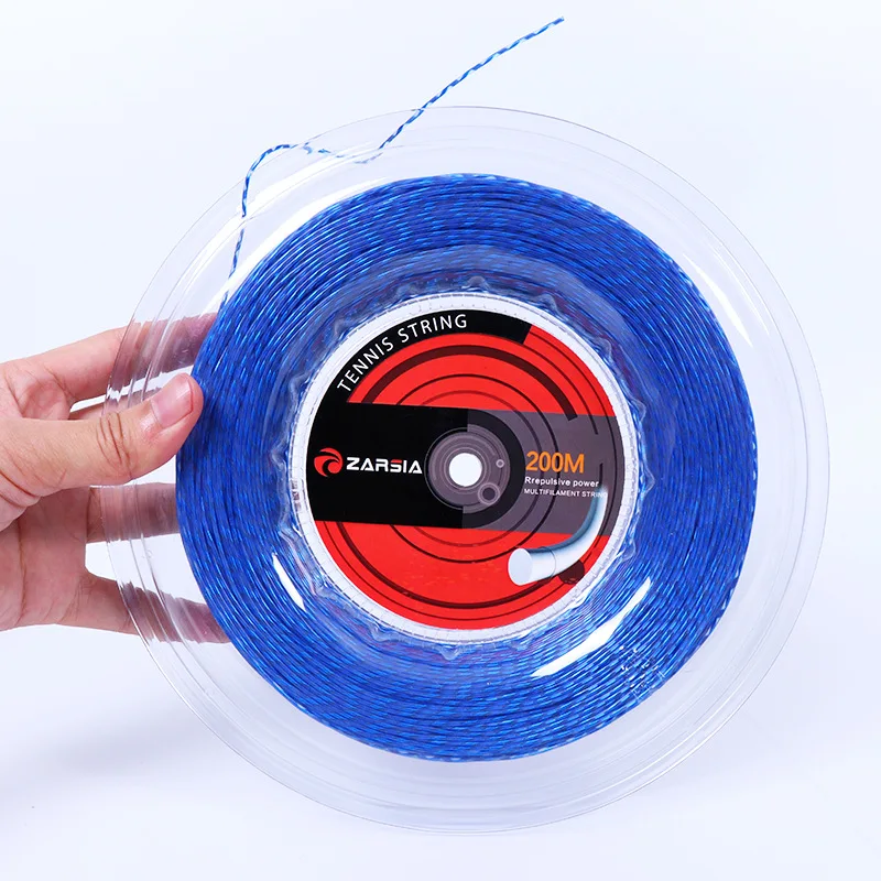 Rotating High Elastic Fluorescent Clamp Tennis Badminton Racket String Nylon 200M 1.3MM