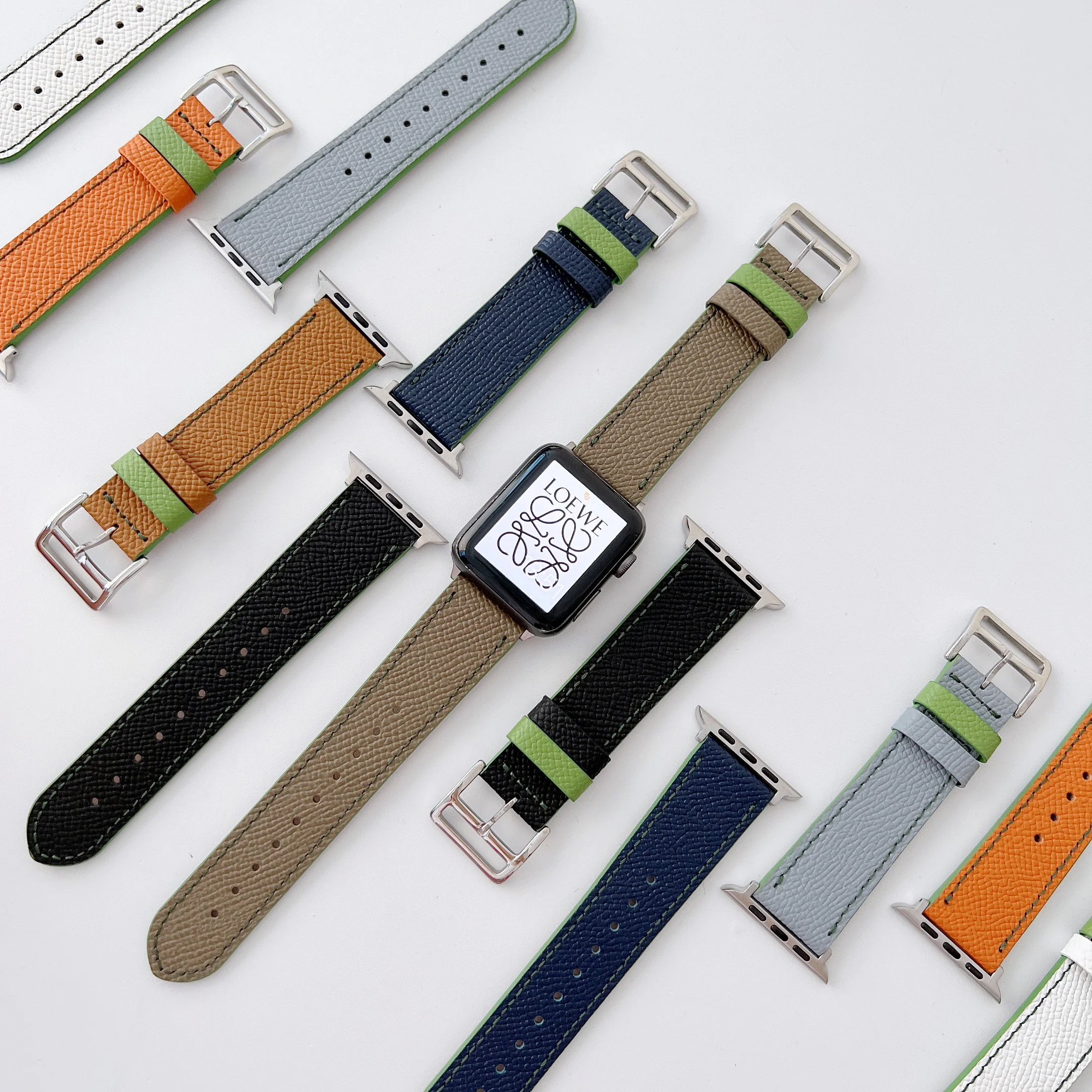 Leather strap For Apple watch Ultra 8 7 49mm 45mm 41mm 6 5 4 SE 44mm 40mm Durable Watch Replacement Wristband For iwatch 3 42mm