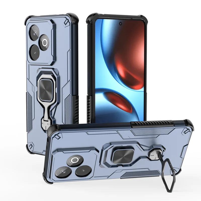 Enhanced Armor Phone Case with Camera Protection and Magnetic Ring Holder - Compatible with GT7 5G