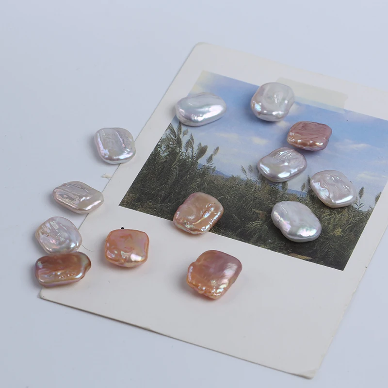 

Оптовая продажа, пресноводные бусины неправильной формы с квадратным жемчугом 13*16 мм 16*21 мм