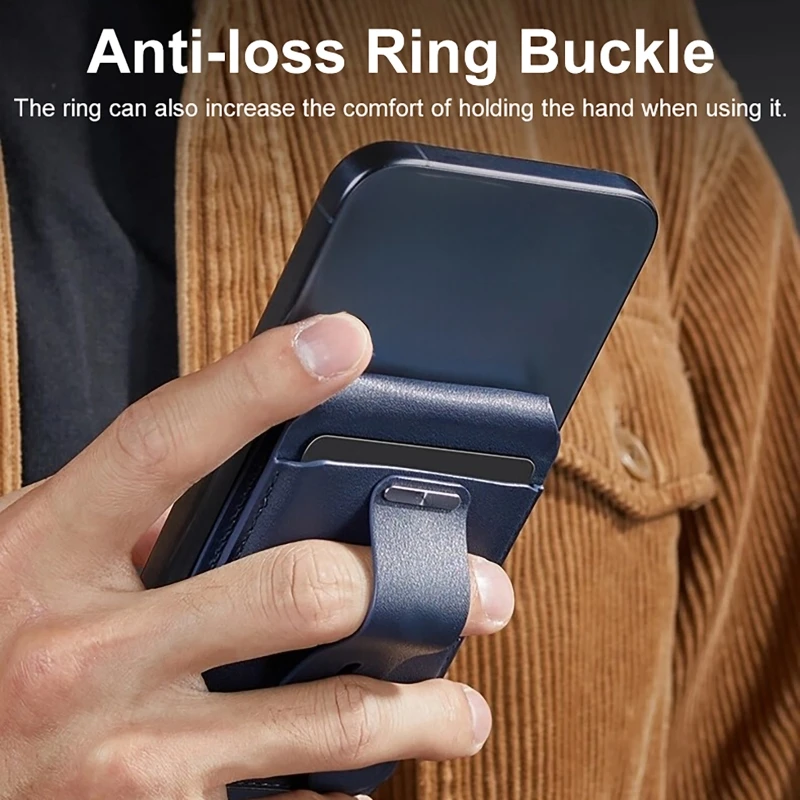 Enhanced Magnetic Card Holder with Anti-Theft Protection and Adjustable Stand