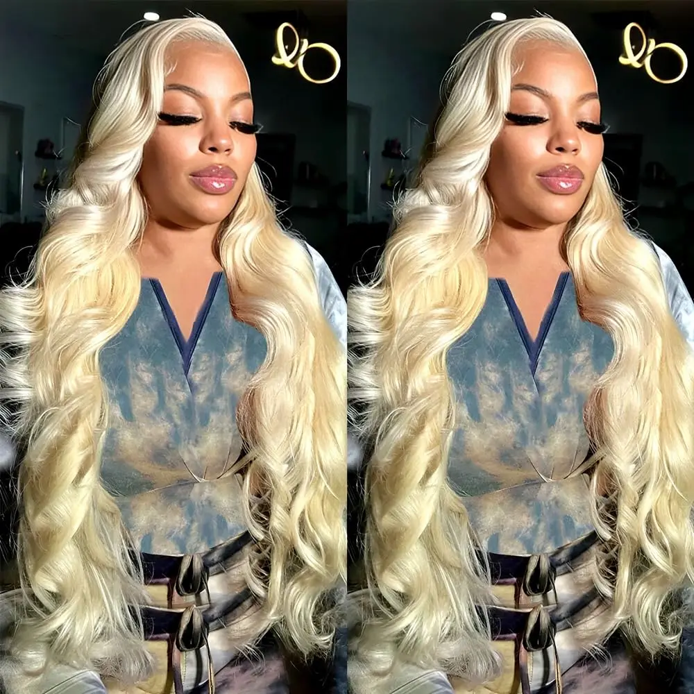 613 13x6 250% Body Wave Lace Front Wig Human Hair Blonde Wig Human Hair Blonde Body Wave Lace Front Wigs Human Hair Pre Plucked