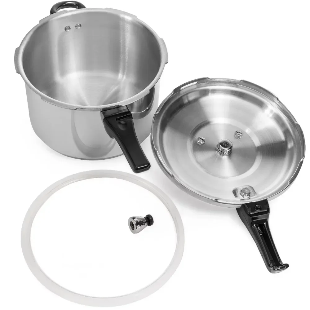 Deluxe 6-Quart Aluminum Pressure Cooker Cookware Fast  Stove Cooking Pressure- 4