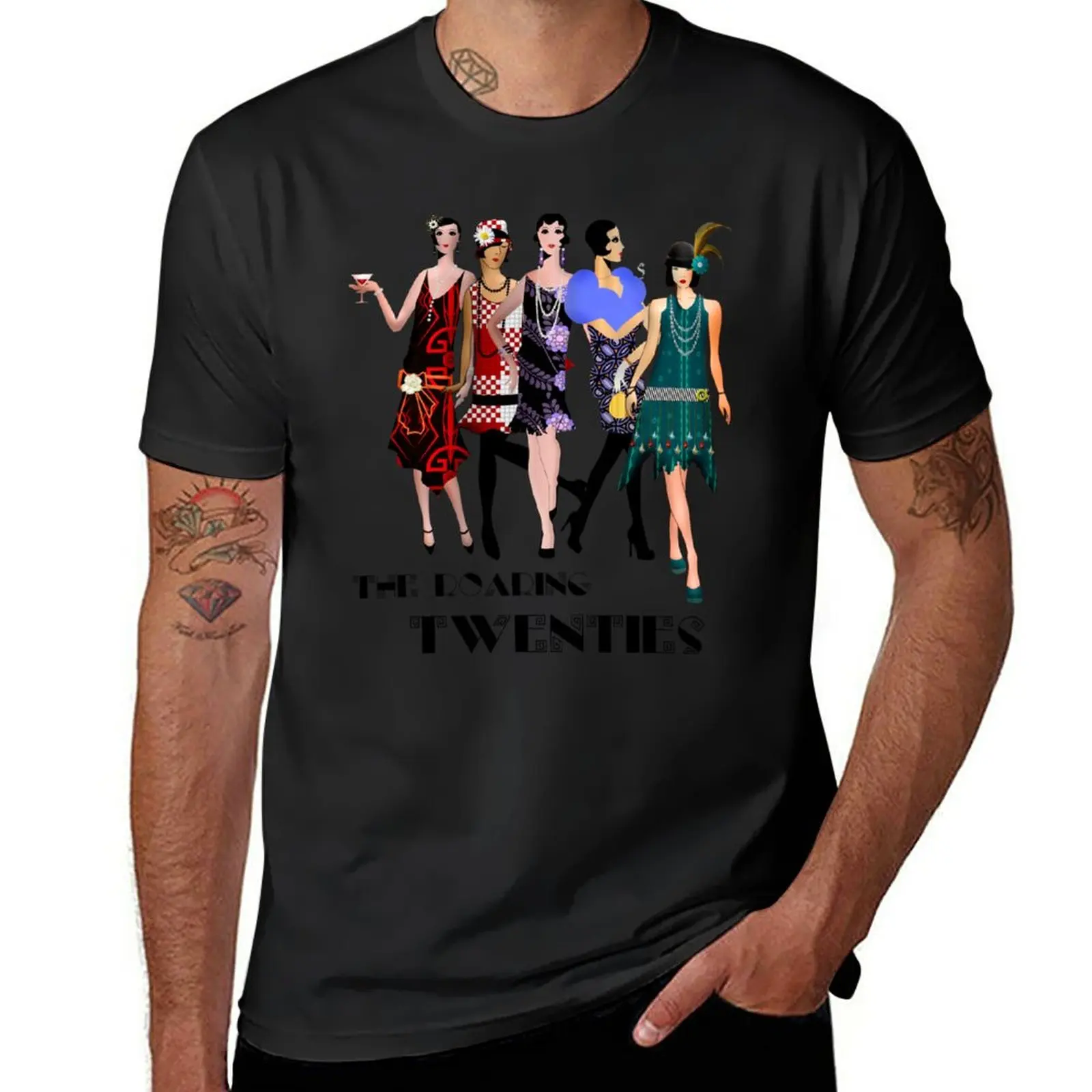 

New Roaring 20s Flapper Girls T-Shirt korean fashion blank t shirts mens plain t shirts