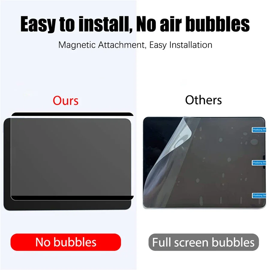 Paper Magnetic Like Screen Protector For Samsung Galaxy Tab S6 Lite S7 S9 Fe A9 Plus s8 Ultra A7 Lite A8 Reusable No Glass