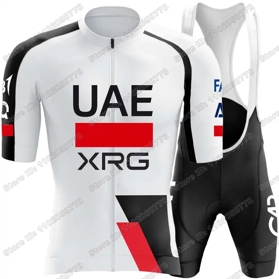 イエロー ピンク UAE チーム 2025 サイクリング ジャージ セット 世界