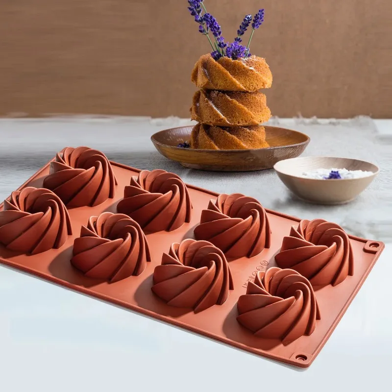 Silicone Mold 12 Cavity Oval Savarin Soap Mold Muffin Cupcake Pan