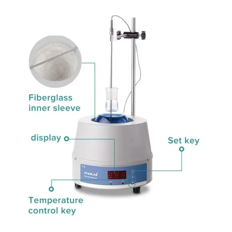 HMSC 디지털 전기 가열 맨틀 마그네틱 교반기, 열 조절기 포함 실험실 장비, 1000ml, 110V 220V, 250ml