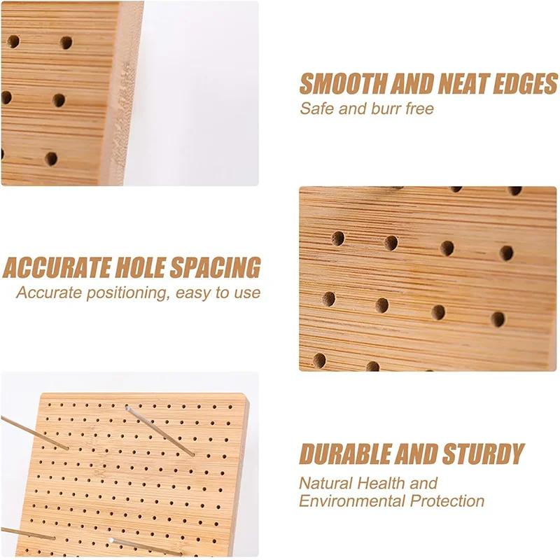 Wooden Crochet Block Plate Granny Square Blocking Board Block Plate for Crochet Weaving Blocking Boards for Crocheting Knitting 2 S7cf06ad301cd42e6baa41a40781e1aebh