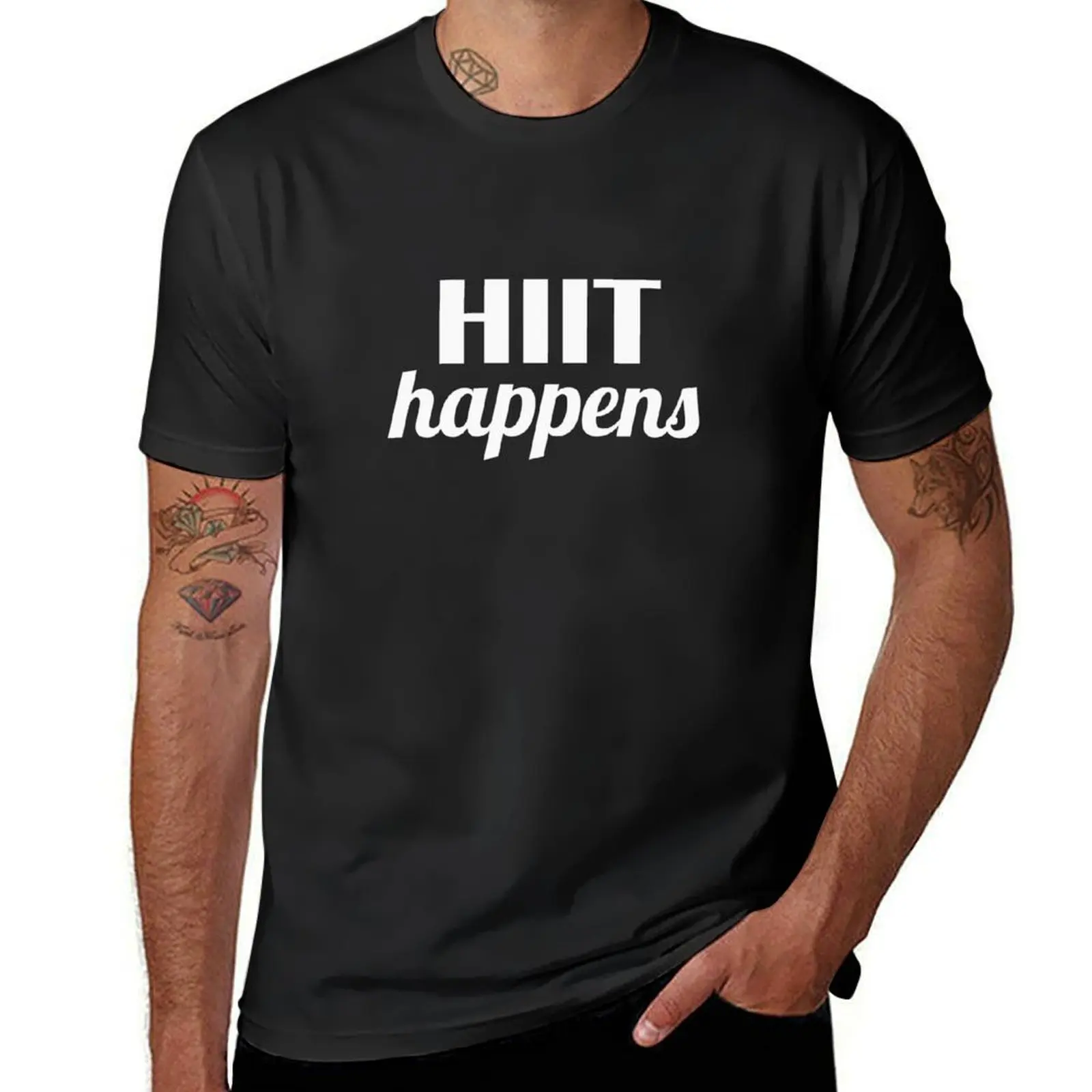 HIIT Happens T-Shirt kawaii clothes customs design your own summer clothes tees Men's clothing
