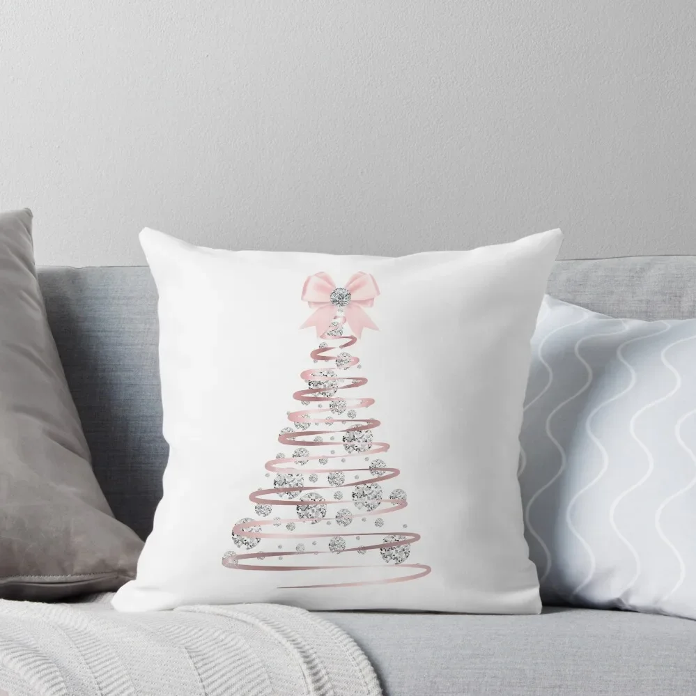 

Luxury Bling Christmas Tree Throw Pillow