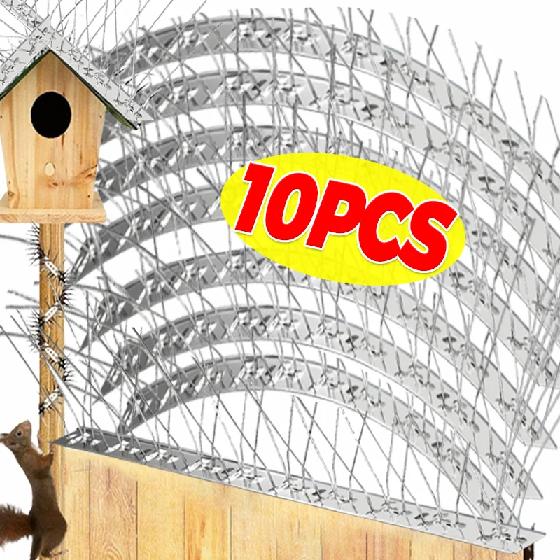 Stainless Steel Anti-Pigeon & Squirrel Deterrent Bird Spikes for Gardens and Balconies