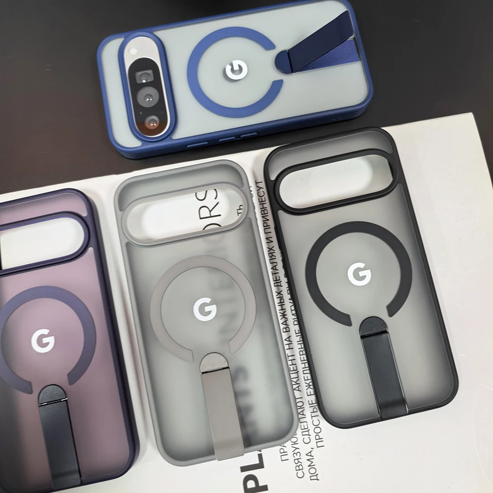 Durable Matte Metal Bracket for Magnetic Charging Stand - Shockproof Acrylic Phone Cover