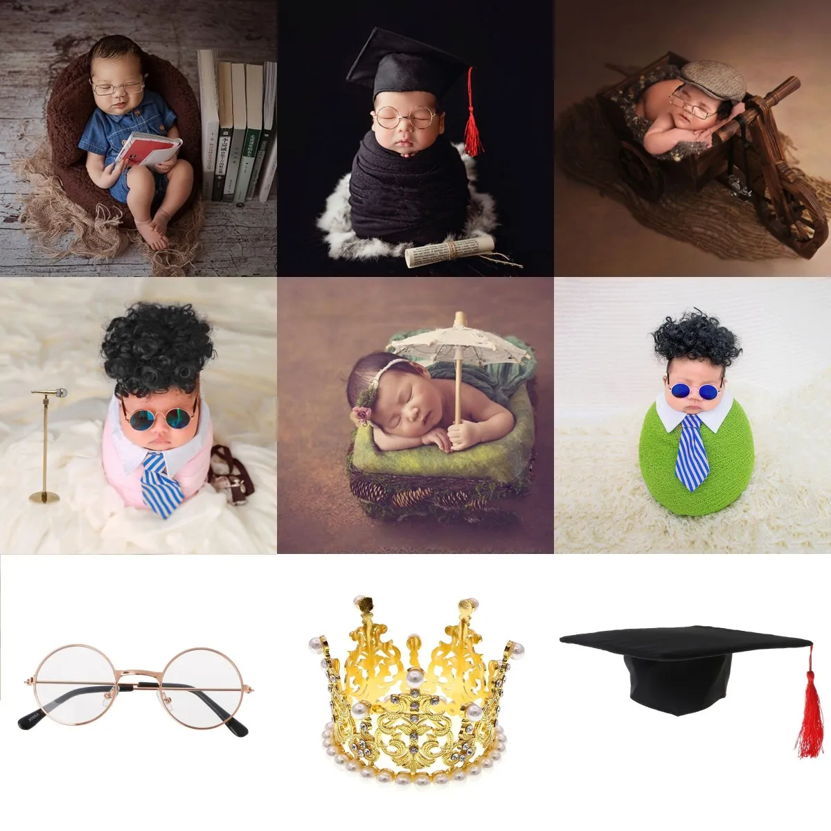 

Baby Photography Commemorative Memorial Doctor Funny Cute Costume Props Kids Newborn Souvenir Tassel Cosplay Decoration